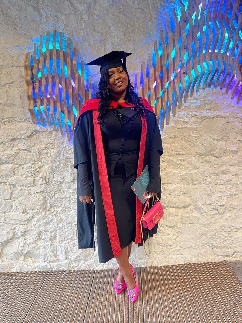 Edna Essien in graduation attire